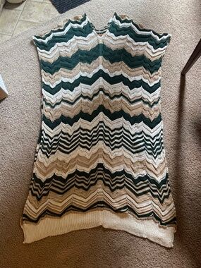 Missoni Long Cotton Poncho Tunic Size Small